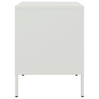 Nachtkastjes 2 st 36x39x50,5 cm staal wit - thumbnail