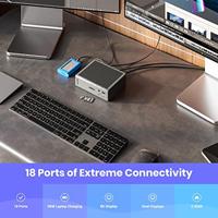 CalDigit TS4 Thunderbolt Station 4 Plus Grijs - thumbnail