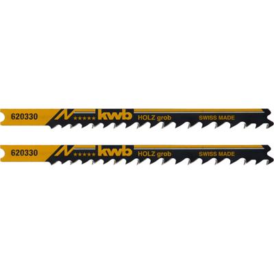 kwb 620330 Decoupeerzaagbladen, houtbewerking, HCS, universele schacht, 2 x grof 2 stuk(s)