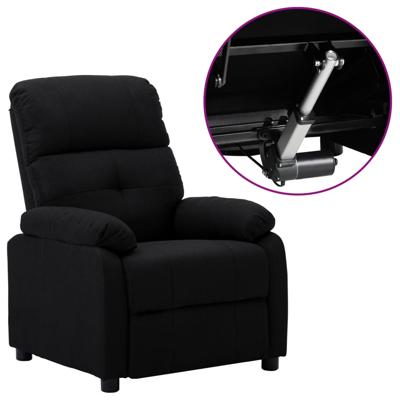 Fauteuil verstelbaar elektrisch stof zwart