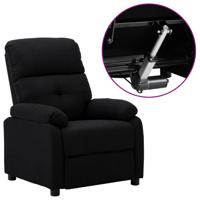 Fauteuil verstelbaar elektrisch stof zwart - thumbnail