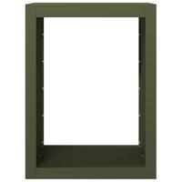 Haardhoutrek 60x40x80 cm staal groen - thumbnail