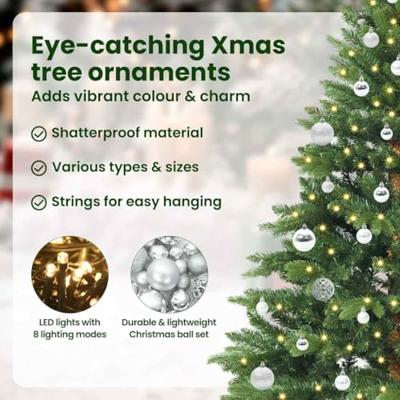 Kunstkerstboom met 150 LED met standaard Groen 150 cm PE en PVC