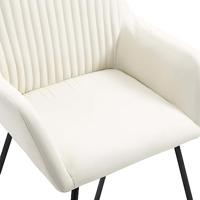 Eetkamerstoelen 2 st stof crme - thumbnail