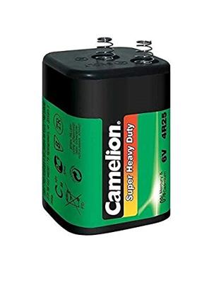 Camelion 10100125 Super Heavy Duty batterij (4R25, 6 volt blok, 7 Ah, SP1, geschikt voor bouwplaatslamp), groen