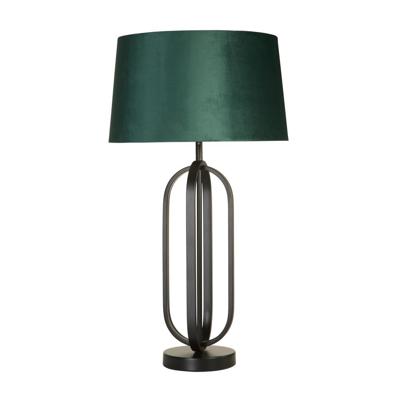 Searchlight TafellampChic zwart met emerald kap - EU91101EM
