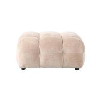 Dutchbone Hocker 'Hackman' Velvet, kleur Beige - thumbnail
