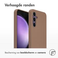 Accezz Liquid Silicone Backcover met MagSafe voor Samsung Galaxy S23 FE Telefoonhoesje Bruin - thumbnail