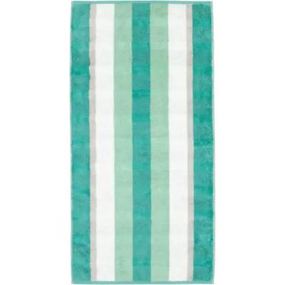 Cawö Cawo Noblesse Stripes Handdoek 50x100 smaragd