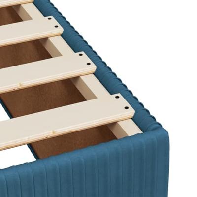 Bedframe fluweel blauw 140x190 cm