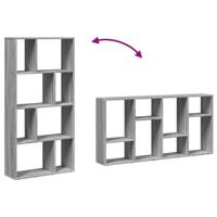 Boekenkast 60x20x120 cm bewerkt hout grijs sonoma eikenkleurig - thumbnail