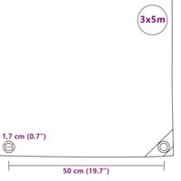 VidaXL Dekzeil 650 g/m² 3x5 m zwart - thumbnail