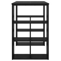 Bureau met plank Zwart eiken 90 x 50 x 75 cm Bewerkt hout - thumbnail