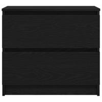 Tv-meubel 60x35x54 cm bewerkt hout zwart - thumbnail