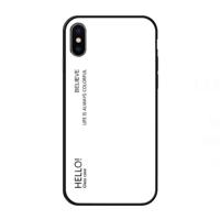 Gradiënt kleur glas Case voor iPhone XS Max (wit) - thumbnail