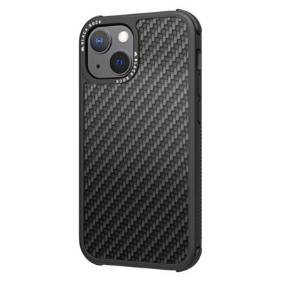 Black Rock Cover Robust Real Carbon Voor Apple IPhone 13 Mini Zwart