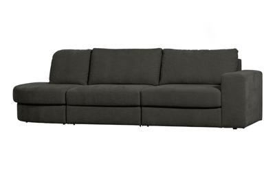 vtwonen 2,5-zits Bank 'Family' Ronding Links, Woven, kleur Antraciet