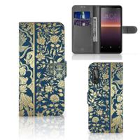Sony Xperia 10 II Hoesje Beige Flowers - thumbnail