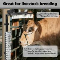 VidaXL Vee borstels verstelbaar zwart en wit 84 x 10 x 91 cm pvc - thumbnail