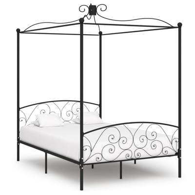 VidaXL Hemelbedframe metaal zwart 120x200 cm