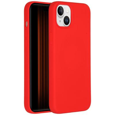Accezz Liquid Silicone Backcover met MagSafe iPhone 15 Plus Telefoonhoesje Rood