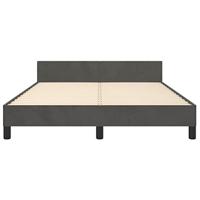Bedframe zonder matras 140x190 cm fluweel donkergrijs - thumbnail