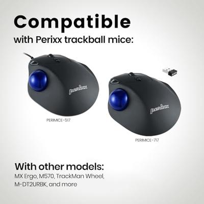 Perixx PERIPRO-303GB Switch-Trackball Draadloos Blauw Met trackball Perixx PERIPRO-303GB Switch-Trackball Draadloos Blauw Met trackball