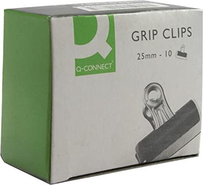 Q-CONNECT bulldogclip, zwart, 25 mm, doos van 10 stuks