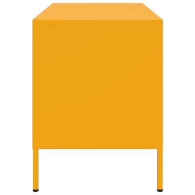 Tv-meubelen 2 st 68x39x50,5 cm staal mosterdgeel Tv-meubelen 2 st 68x39x50,5 cm staal mosterdgeel