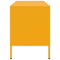 Tv-meubelen 2 st 68x39x50,5 cm staal mosterdgeel - thumbnail