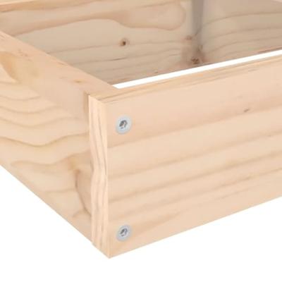 Plantenbak 4-laags 106x104,5x36 cm massief grenenhout - thumbnail