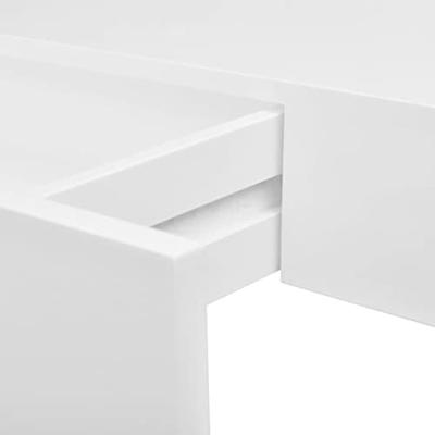 Wandschap met lade zwevend MDF wit - thumbnail