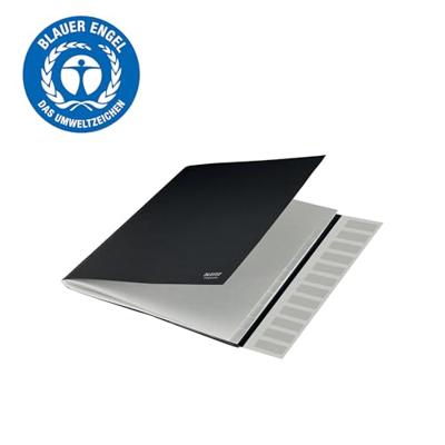 Sorteermap leitz recycle 12-tabs zwart | 4 stuks