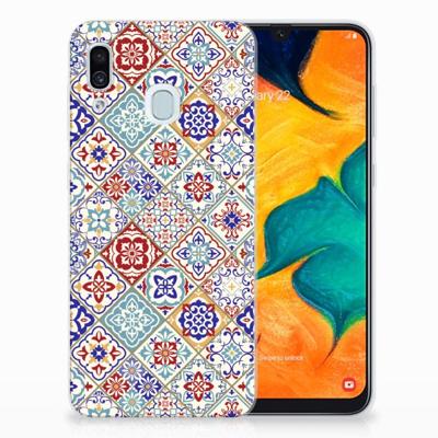 Samsung Galaxy A30 | TPU | Siliconen hoesje | Tiles Color Samsung Galaxy A30 | TPU | Siliconen hoesje | Tiles Color