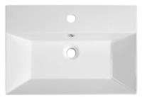 Wastafel Opbouw Sapho Aqualine Rechthoekig 60x42x13.3 cm Keramiek Wit - thumbnail