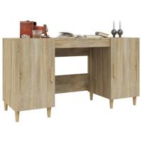 Bureau 140x50x75 cm bewerkt hout sonoma eikenkleurig - thumbnail