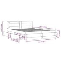Bedframe met hoofdeinde zonder matras 160x200 cm zwart - thumbnail