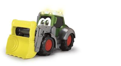 Dickie Abc fendti tractor met aanhanger en boerderij - thumbnail