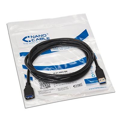 Kabel USB 3.0 A naar USB A NANOCABLE 10.01.0902BK 2 m - thumbnail