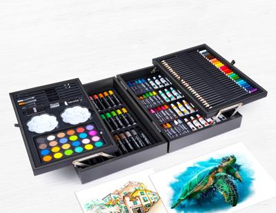 Artico 145-Delige Tekendoos/ Schilderset - in Houten Koffer
