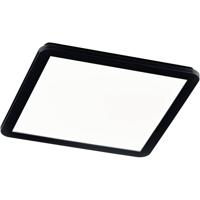 LED Plafondlamp - Badkamerlamp - Trion Camy - Opbouw Vierkant 22W - Spatwaterdicht IP44 - Dimbaar - Warm Wit 3000K - Mat Zwart - thumbnail