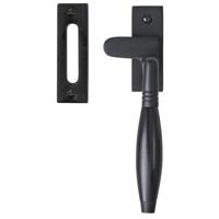 De Oude Deurklink Raamsluiting Klassiek mat zwart rechts - thumbnail