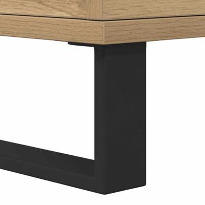 Nachtkastjes 2 st 40x35x50cm bewerkt hout artisanaal eikenkleur