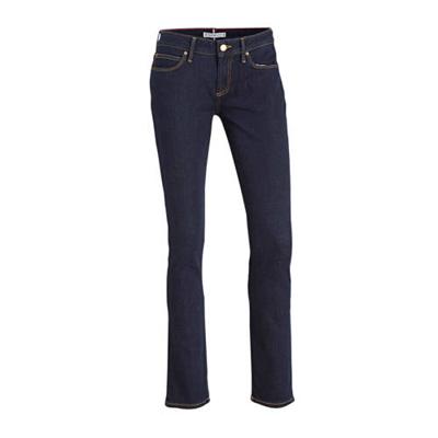 Tommy Hilfiger low waist slim fit jeans met biologisch katoen dark denim