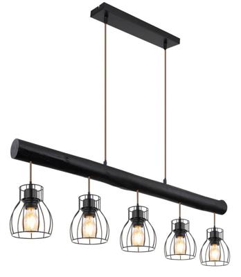 Globo HanglampMina zwart 5-lichts - 15326-5NB