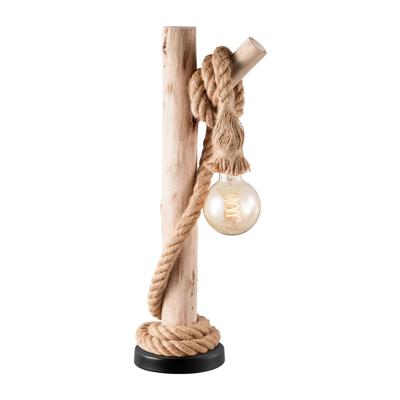 Home sweet home maritime tafellamp hout / touw