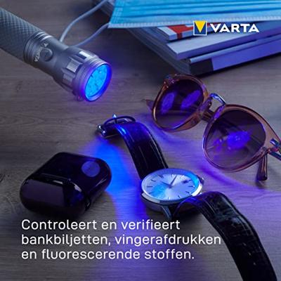 Varta UV Light Zaklamp werkt op batterijen UV-LED 68 g Varta UV Light Zaklamp werkt op batterijen UV-LED 68 g