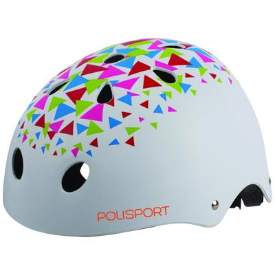 Polisport urban radical fietshelm s 53-55cm triangles wit/goudanje