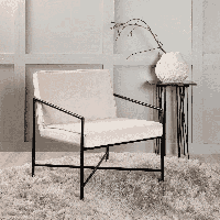 Nohr Fauteuil 'Sidra' Velvet, kleur Beige - thumbnail