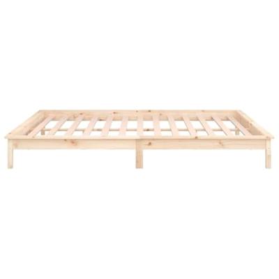 Bedframe LED massief hout 140x190 cm - thumbnail